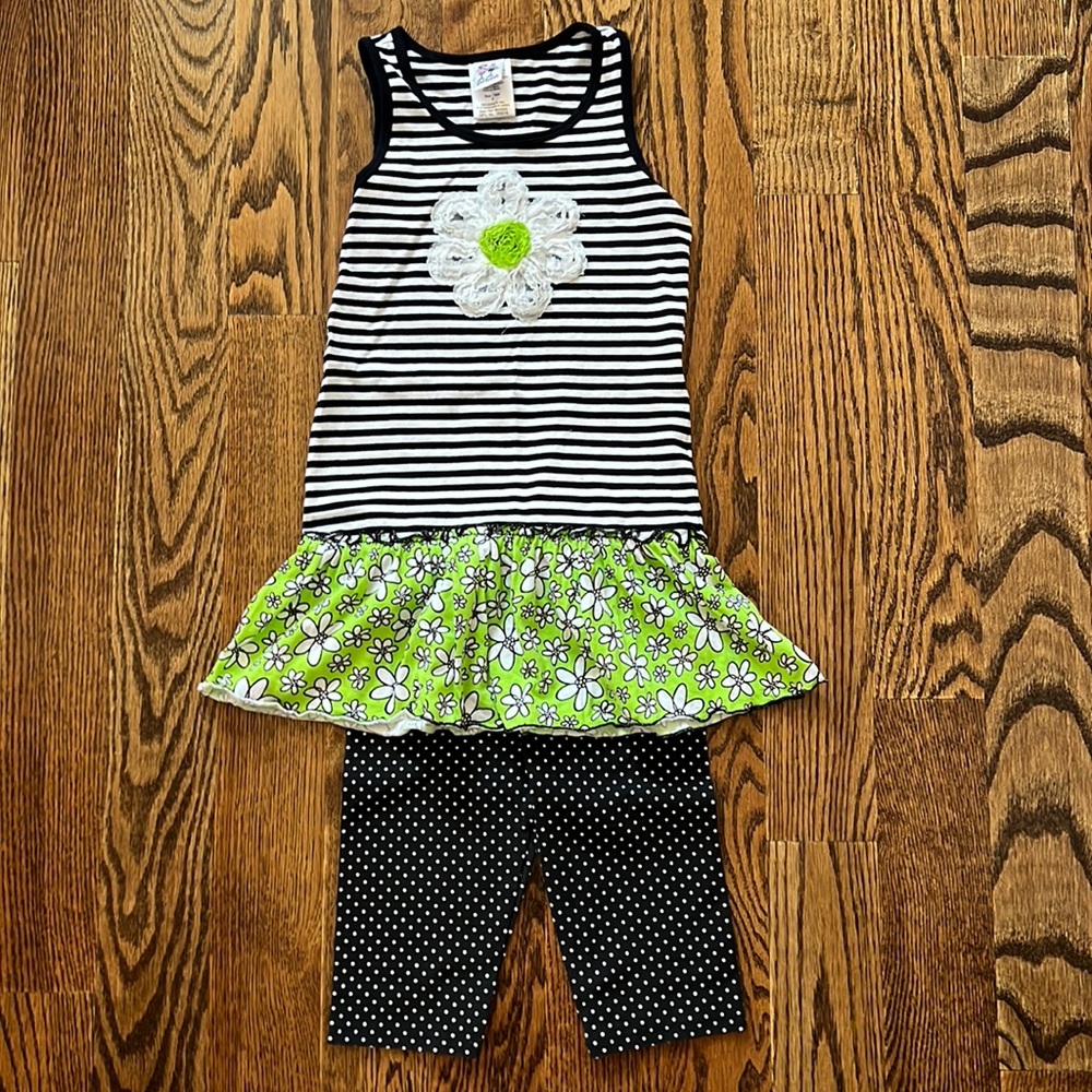 Adorable stripe and polka dot outfit